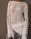 Ripped Grunge Pullover Sweater