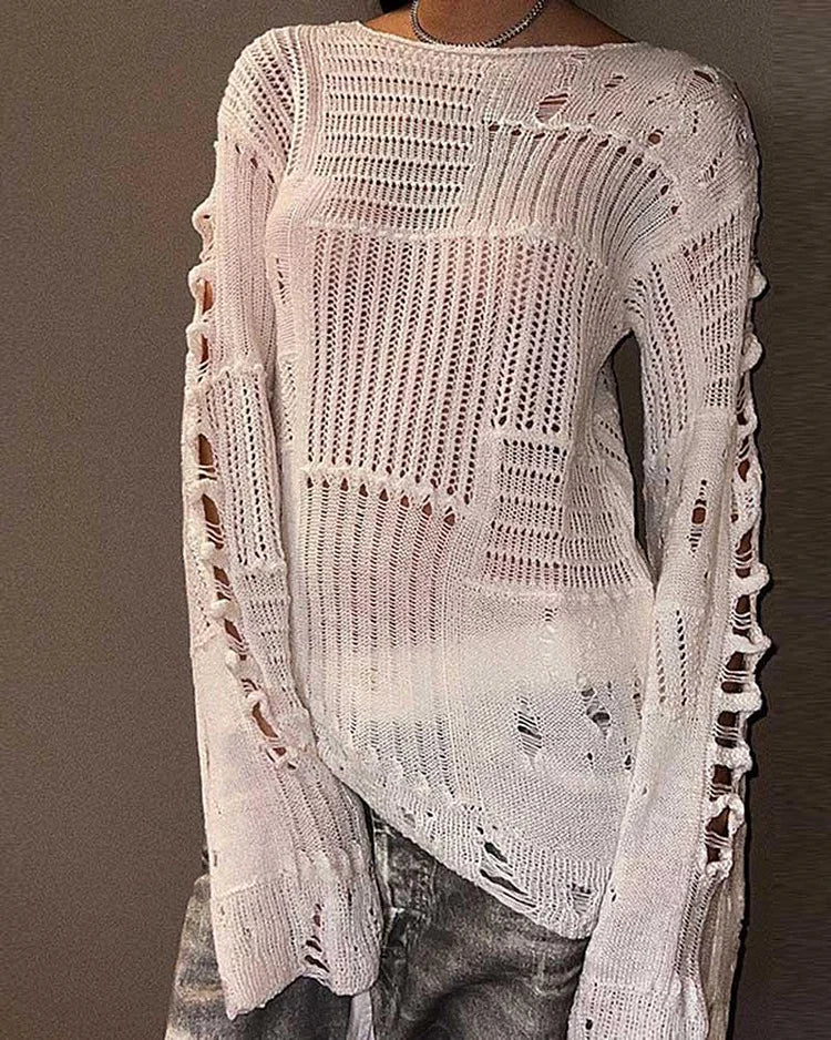 Ripped Grunge Pullover Sweater